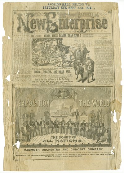 Circus, Theatre, and Music Hall Consolidated in One Entertainment by Unknown
